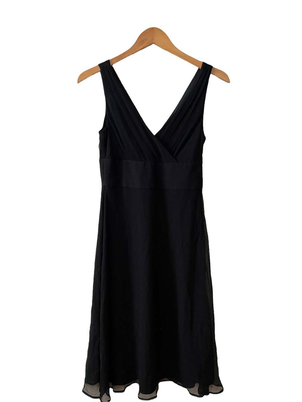 J Crew Y2K silk chiffon sleeveless Party Dress Black LBD 2